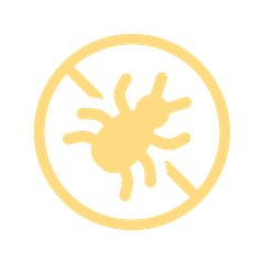 yellow pet parasite prevention icon